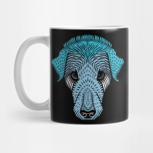 Vintage dog head-blue Mug